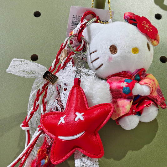 サンリオぬいぐるみキーホルダー、オリジナルハンドメイドDIYドール、クロミシナモンドッグバッグチャーム01