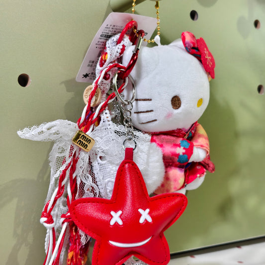 サンリオぬいぐるみキーホルダー、オリジナルハンドメイドDIYドール、クロミシナモンドッグバッグチャーム01