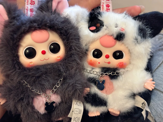 【baby three】猫と犬をモチーフにしたかわいいぬいぐるみのブラインドボックス人形とおもちゃ - ギフト