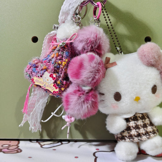 サンリオぬいぐるみキーホルダー、オリジナルハンドメイドDIYドール、クロミシナモンドッグバッグチャーム02